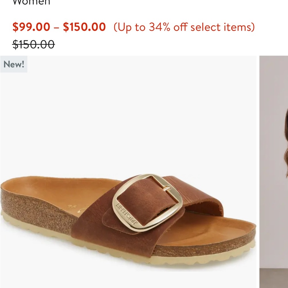 Birkenstock Women's Brown Slide Sandals